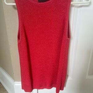 Ann Taylor Vibrant Red Sleeveless Sweater/Vest Size Small